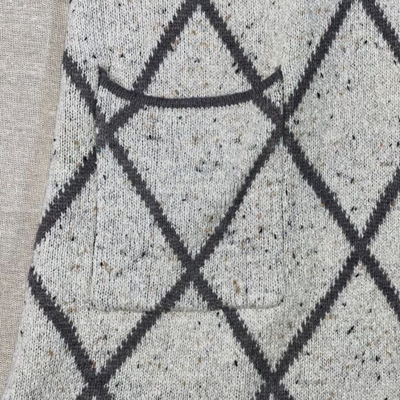 Apt. 9 | Long White Lattice Patterned Longline Cardigan | Medium - Picture 5 of 9